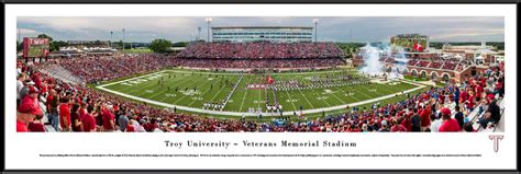 Troy Trojans at Veterans Memorial Stadium Panorama Poster - the Stadium ...