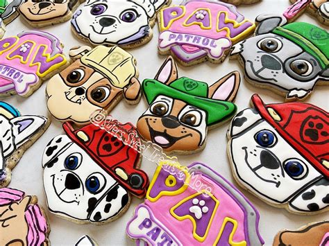 Paw Patrol Decorated Cookies Paw Patrol Party Favors - Etsy