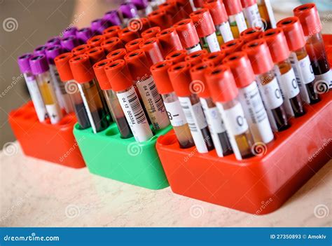 Test-tube With Blood Samples Stock Photos - Image: 27350893