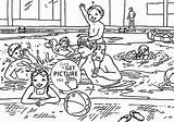 Coloring Pages People Swimming sketch template
