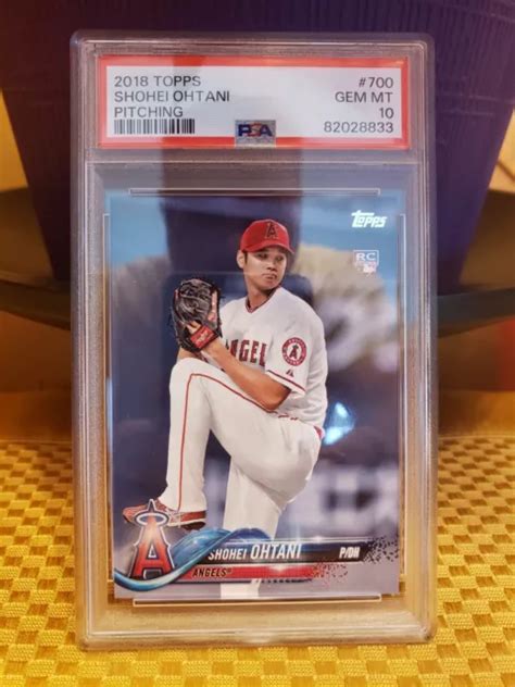 PSA 10 SHOHEI OHTANI/OTANI 2018 TOPPS PITCHING DODGERS Rookie Card RC GEMMA NUOVA DI ZECCA EUR ...