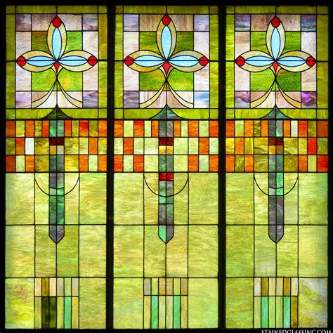 "Art Deco Stained Glass" Stained Glass Window