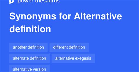 Alternative Definition synonyms - 50 Words and Phrases for Alternative Definition