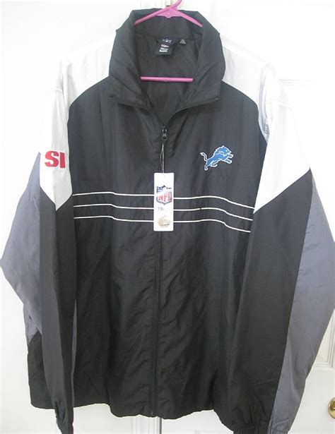 Reebok Team Apparel NFL Detroit Lions Windbreaker Jacket Size XL NWT – RonSusser.com