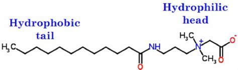 Chemical structure of an amphoteric surfactant, cocamidopropyl betaine... | Download Scientific ...