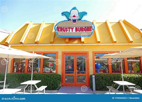 Krusty Land At The Simpsons Area Of The Universal Studios Los Angeles ...