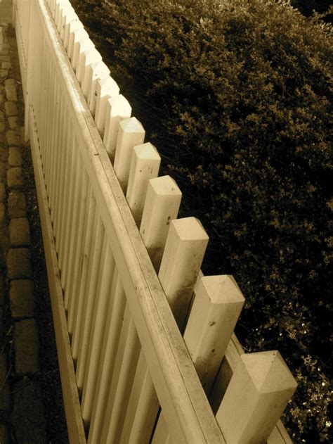 The white picket fence - like this style of pickets.