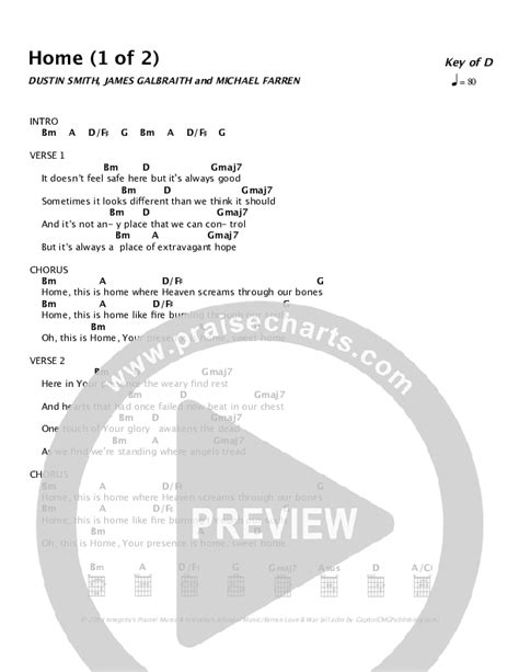 Home Chords PDF (Dustin Smith) - PraiseCharts