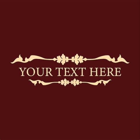 Premium Vector | Classic decorative text or title frame isolated on brown color background ...