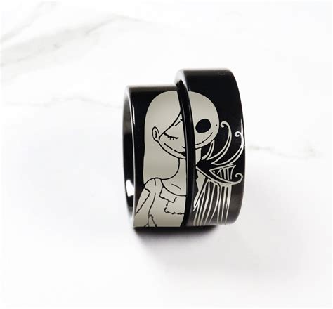 Jack & Sally Nightmare Before Christmas Wedding Ring Set, Night...