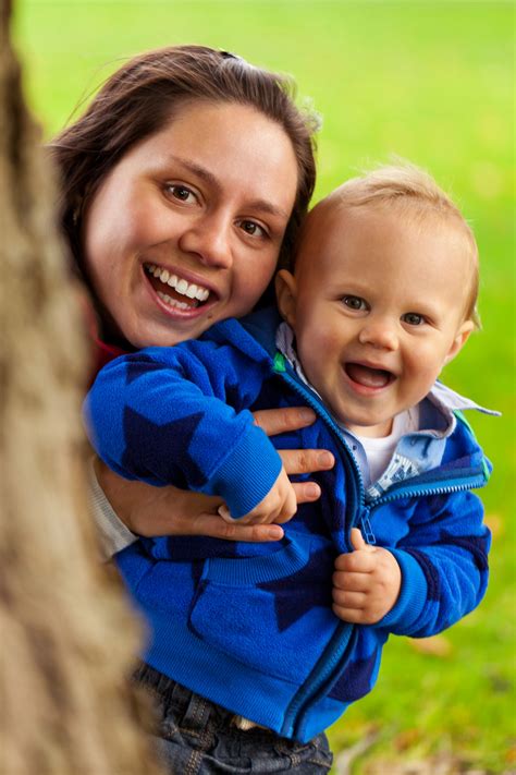 Mom And Baby Boy In Park Free Stock Photo - Public Domain Pictures