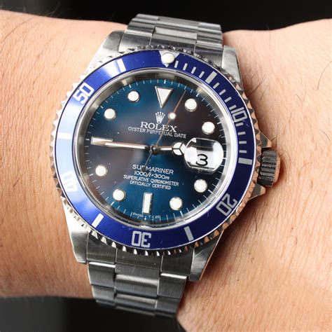 Rolex 16610 Submariner Blue Bezel Blue Dial Watch