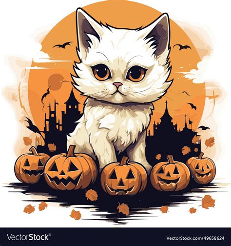 Cat icon in a halloween event Royalty Free Vector Image