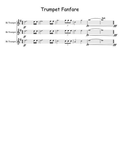 Spongebob Trumpet Fanfare sheet music for Trumpet download free in PDF ...