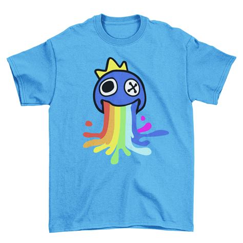 Big Kids Computer Game Rainbow Friends Blue Friend Soft Cotton Unisex T-shirt - Walmart.com