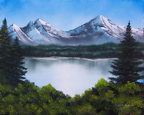 mountainscape Bob Ross freehand landscapes Painting in Oil for Sale