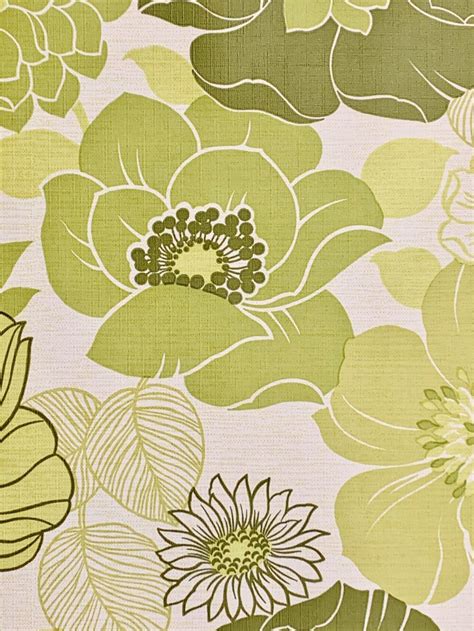 Vintage Wallpapers - Online Shop | Vintage Green Floral Wallpaper