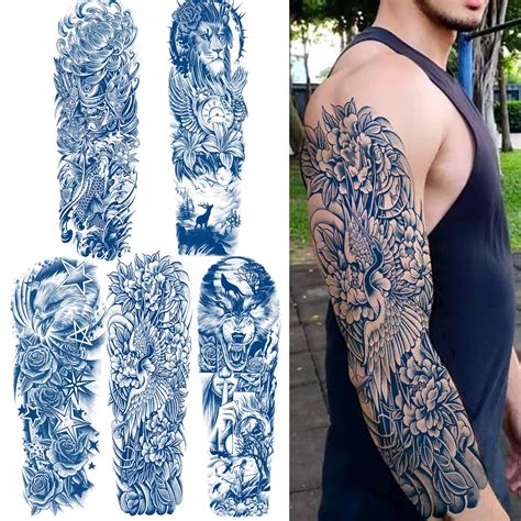 Buy Aresvns Semi Permanent Sleeve Tattoo for Men and women, Realistic Temporary Tattoos Full Arm ...