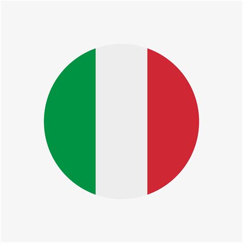 Round italian flag vector icon isolated on white background. The flag ...