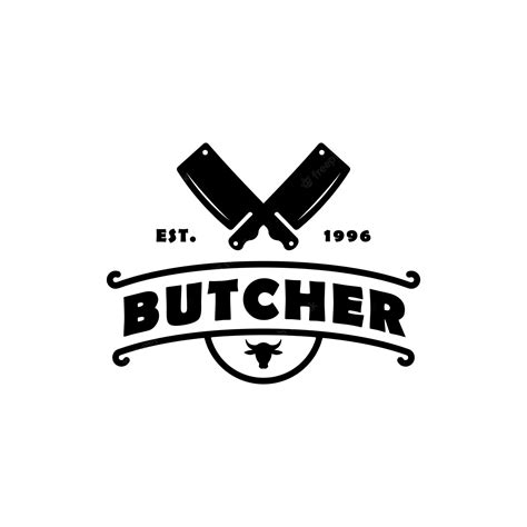 Premium Vector | Vintage Butcher Shop Label Logo Design