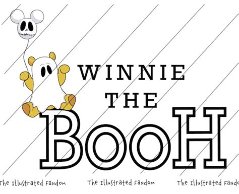 Halloween Winnie the Booh PNG Transparent - Etsy