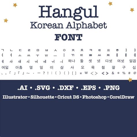 HANGUL PACK / / Koreanisch Alphabet Schrift / / .svg AI .eps - Etsy.de