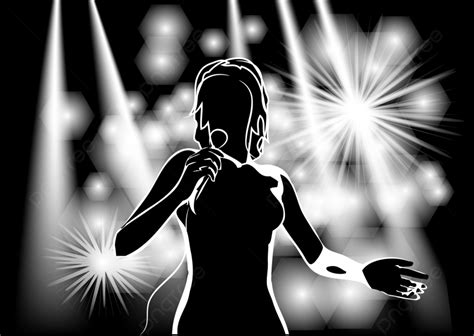 Singer On Stage Music Reflector Background, Silhouette, Electric, Decoration Background Image ...