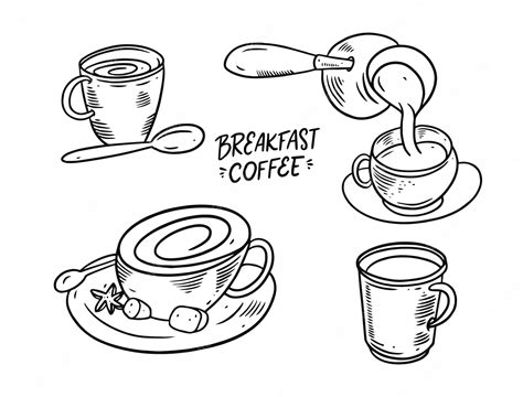 Premium Vector | Breakfast coffee illustration