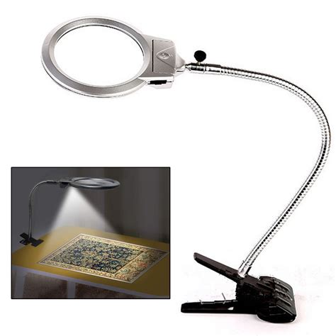 LELINTA Magnifying Glass LED Lamp, Lighted Magnifier with Stand & Clamp ...