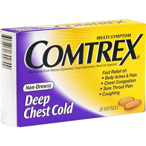 Comtrex Deep Chest Cold, Non-Drowsy, Multi-Symptom, Softgels | Shop ...