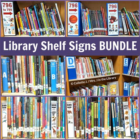 Library Shelf Signs BUNDLE to Transform Your Bookshelves | Mrs. J in ...