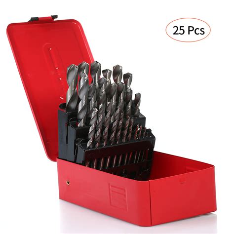 25pcs 1.0 13mm Twist Drill Bit Set Good Quality HSS Twist Drill Bit Set High Spe - Drill Bits