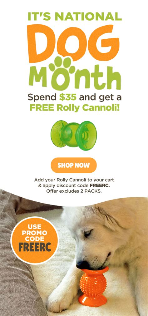 🐩 It's National Dog Day 🐕 Spend $35 and get a free Rolly Cannoli ...