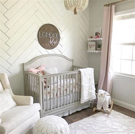 Decor For Kids® on Instagram: “Such a beautiful nursery, but that herringbone plank wall is ...