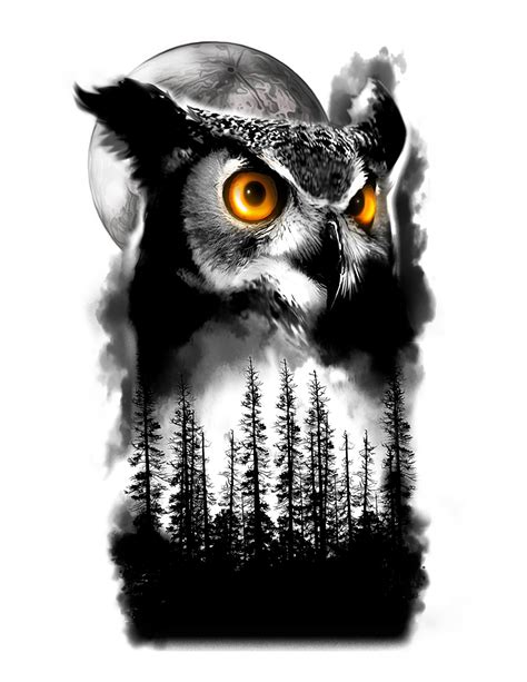 Owl and Tree Half Sleeve Tattoo Design on Behance