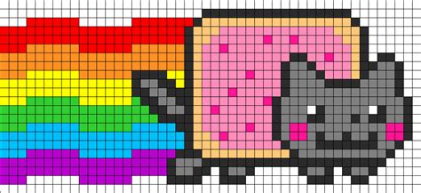 Nyan Cat Pixel Art Template