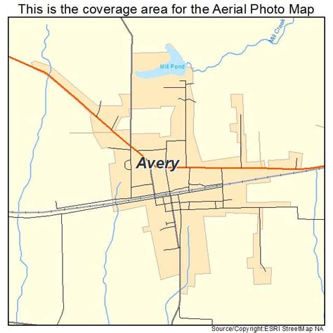 Aerial Photography Map of Avery, TX Texas