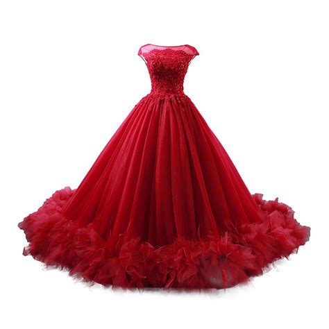 Red Quinceanera Ball Gowns 15 Years Lace Wedding Evening Dresses E237 ...