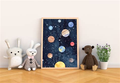 Solar System Wall Art Printable Wall Art Digital Download - Etsy