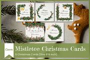 Mistletoe Christmas Cards Template