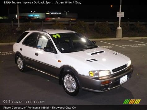 Aspen White - 1999 Subaru Impreza Outback Sport - Gray Interior ...