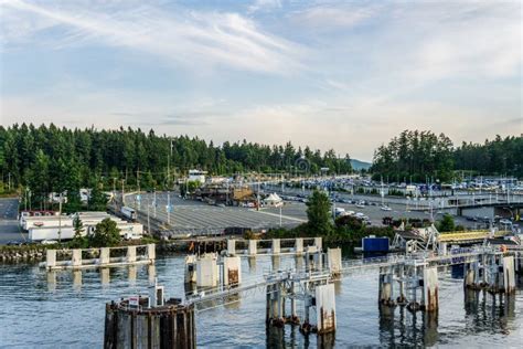 SWARTZ BAY, CANADA - JULY 14, 2019: Top View Ferry Terminal Major ...