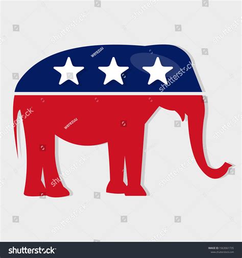 Republican Party Symbol Isolated Vector Illustration Stock Vector ...