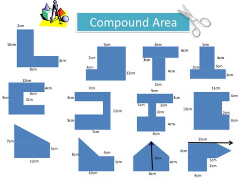 Compound area worksheet | Teaching Resources