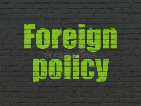 Political Concept: Foreign Policy on Wall Background Stock Illustration ...