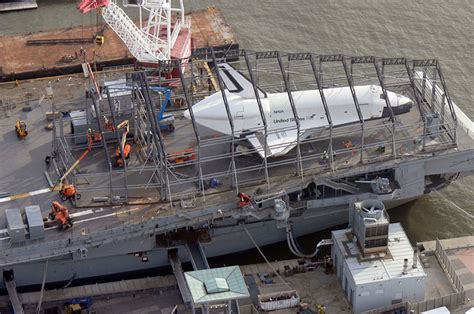 Space shuttle Enterprise's new home taking shape at New York City's ...