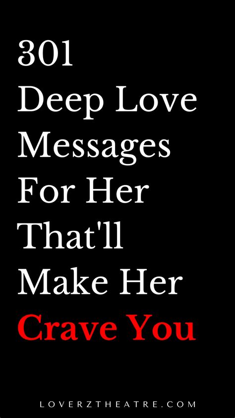 301 Deep Love Messages For Her That'll Make Her Crave You | Sweet quotes for girlfriend, Love ...
