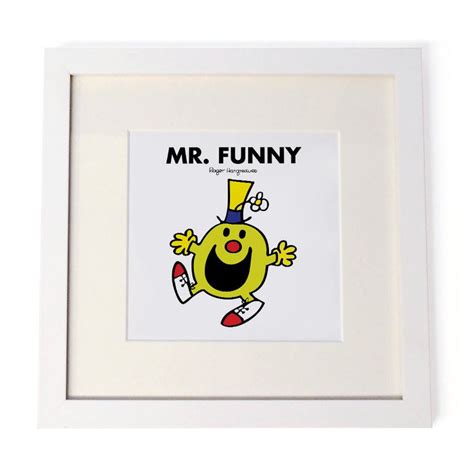 Personalised Mr. Funny White Framed Print