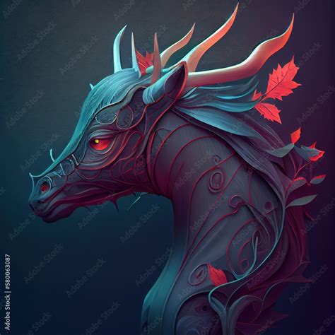 dragon head tattoo Stock Illustration | Adobe Stock