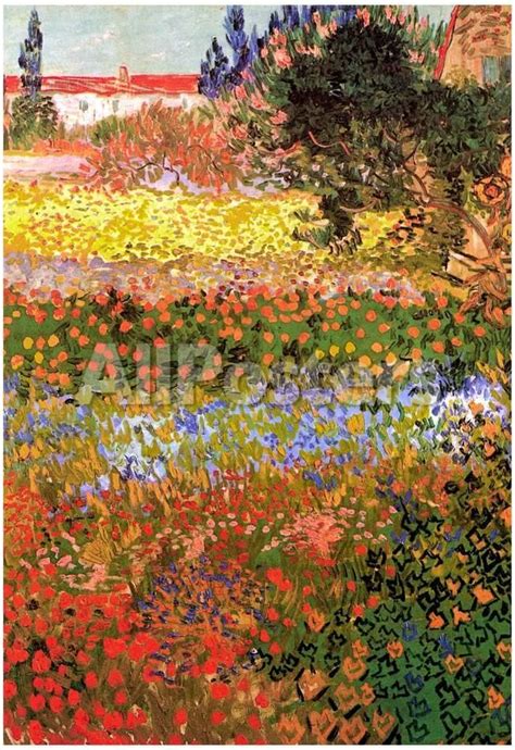 'Vincent Van Gogh Flowering Garden Art Print Poster' Masterprint | AllPosters.com | Canvas art ...